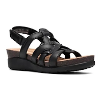 Clarks Womens Calenne Gracie Wedge Sandals