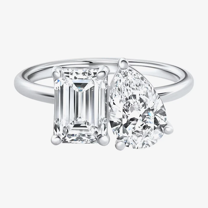 Womens 3 1/2 CT. T.W Lab Grown White Diamond 14K Gold Cocktail Ring