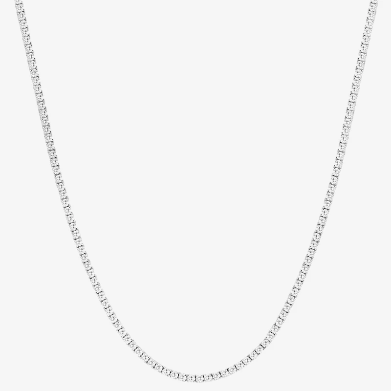 (Vs1-Vs2) Womens White Diamond 14K Gold 16 Inch Tennis Necklace