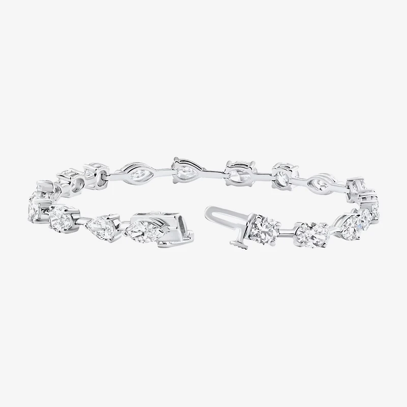 Womens 8 Ct.T.W. Lab Grown White Diamond 14K Gold 7 Inch Tennis Bracelet