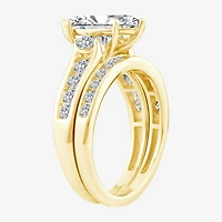 (F / Vs2) Womens 3 CT. T.W. Lab Grown White Diamond 14K Gold Marquise Side Stone Bridal Set