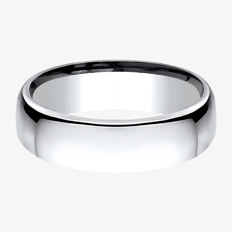 Mens Comfort Fit 6.5mm Polished Cobalt Wedding Band