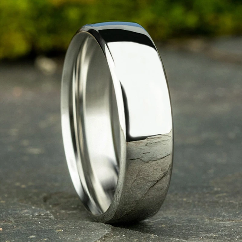 Mens Comfort Fit 6.5mm Polished Cobalt Wedding Band