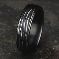 Mens 6.5MM Titanium Wedding Band