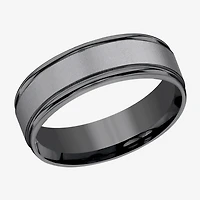 Mens 7mm Tantalum Dark Grey Powder Coated Wedding Band