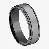 Mens 7mm Tantalum Dark Grey Powder Coated Wedding Band