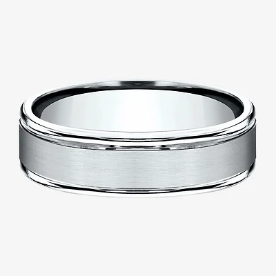 Mens Platinum 6mm Comfort-Fit Wedding Band