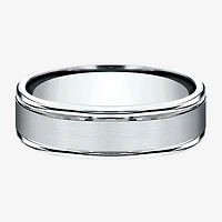 Mens Platinum 6mm Comfort-Fit Wedding Band