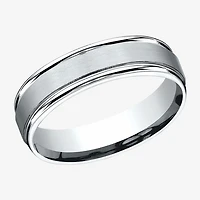 Mens Platinum 6mm Comfort-Fit Wedding Band