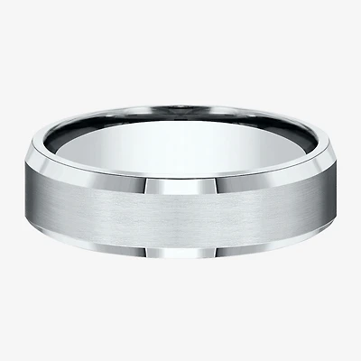 Mens Platinum 6mm Comfort-Fit Wedding Band