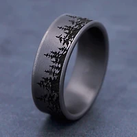 Mens 8MM Tantalum Wedding Band