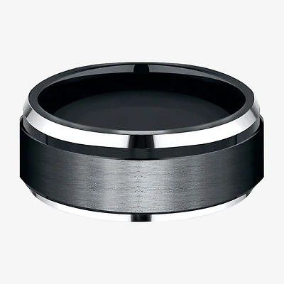 Mens 9mm Black Cobalt Wedding Band