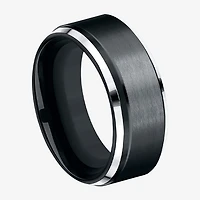 Mens 9mm Black Cobalt Wedding Band