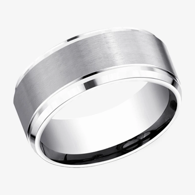Mens 9mm Cobalt Wedding Band