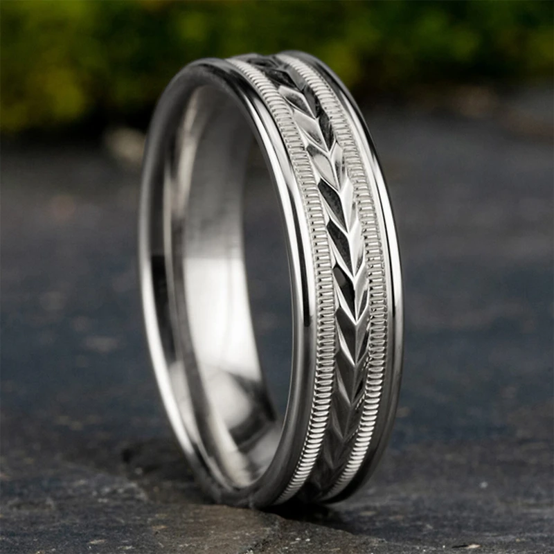 Mens 6MM 10K Gold Wedding Band