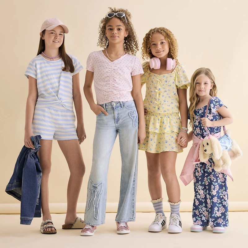 Thereabouts Little & Big Kid Girls Wide Leg Jean