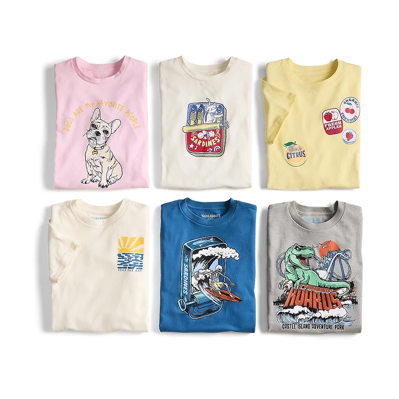 Thereabouts Little & Big Kid Boys Crew Neck Short Sleeve Regular Fit Graphic T-Shirt