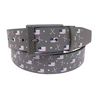 IZOD Golf Club And Flag Reversible Mens Belt