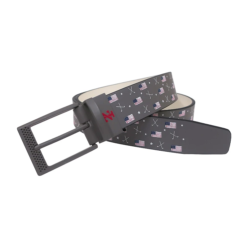 IZOD Golf Club And Flag Reversible Mens Belt