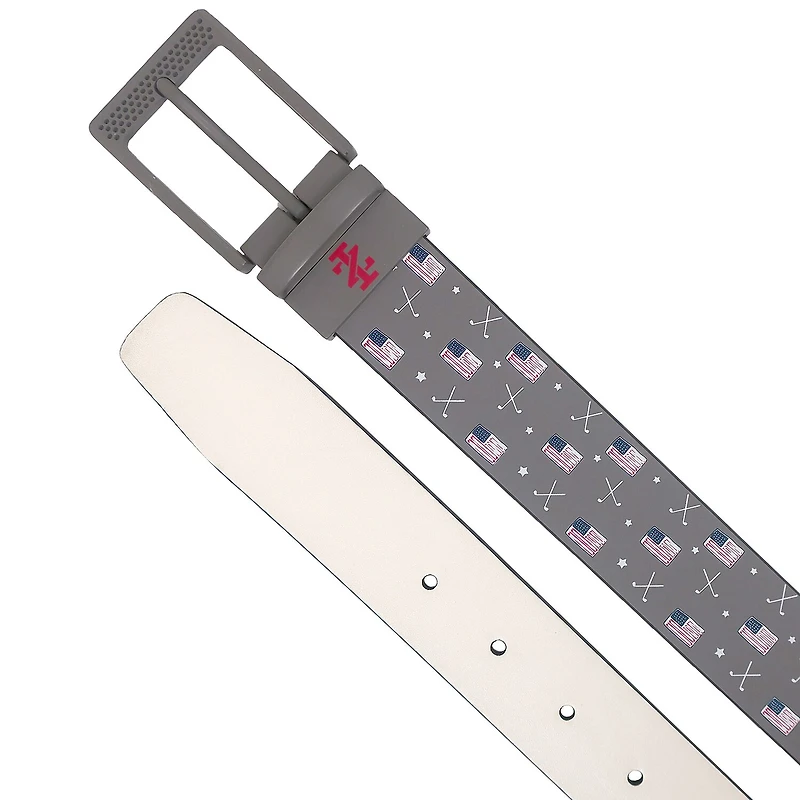 IZOD Golf Club And Flag Reversible Mens Belt