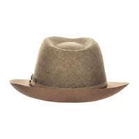 Biltmore Club Stripe Trim Matte Toyo Mens Fedora