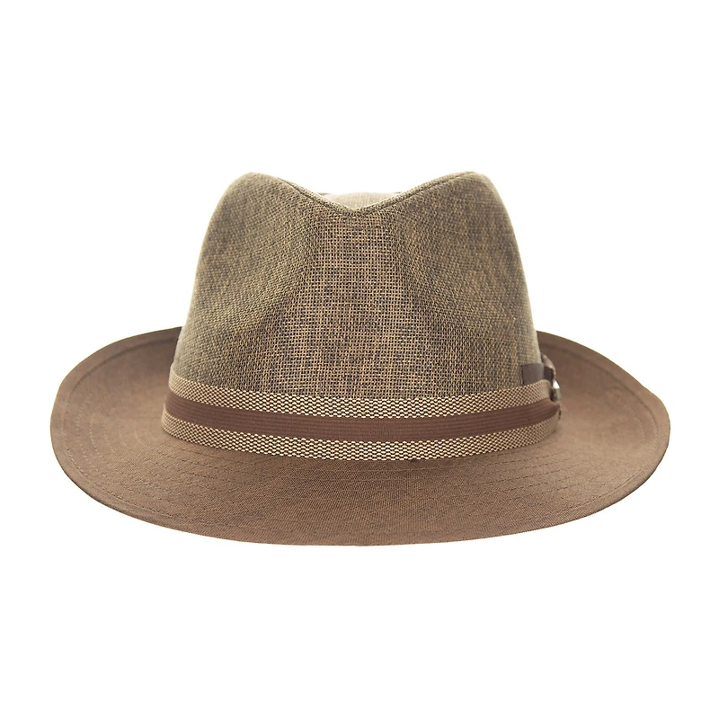 Biltmore Club Stripe Trim Matte Toyo Mens Fedora