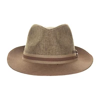Biltmore Club Stripe Trim Matte Toyo Mens Fedora