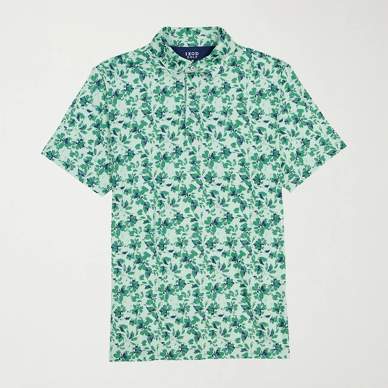 IZOD Swingflex Elite Fashion Print Mens Classic Fit Short Sleeve Polo Shirt