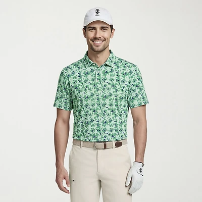 IZOD Swingflex Elite Fashion Print Mens Classic Fit Short Sleeve Polo Shirt