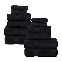 SUPERIOR® Zero Twist Cotton Chevron 12-pc. Quick Dry Bath Towel Set