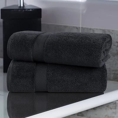 SUPERIOR® Zero Twist Cotton Chevron 2-pc. Bath Sheet