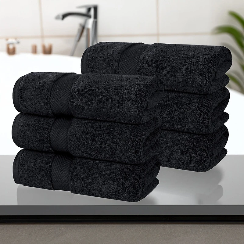 SUPERIOR® Zero Twist Cotton Chevron 6-pc. Hand Towel