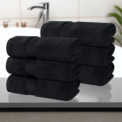 SUPERIOR® Zero Twist Cotton Chevron 6-pc. Hand Towel