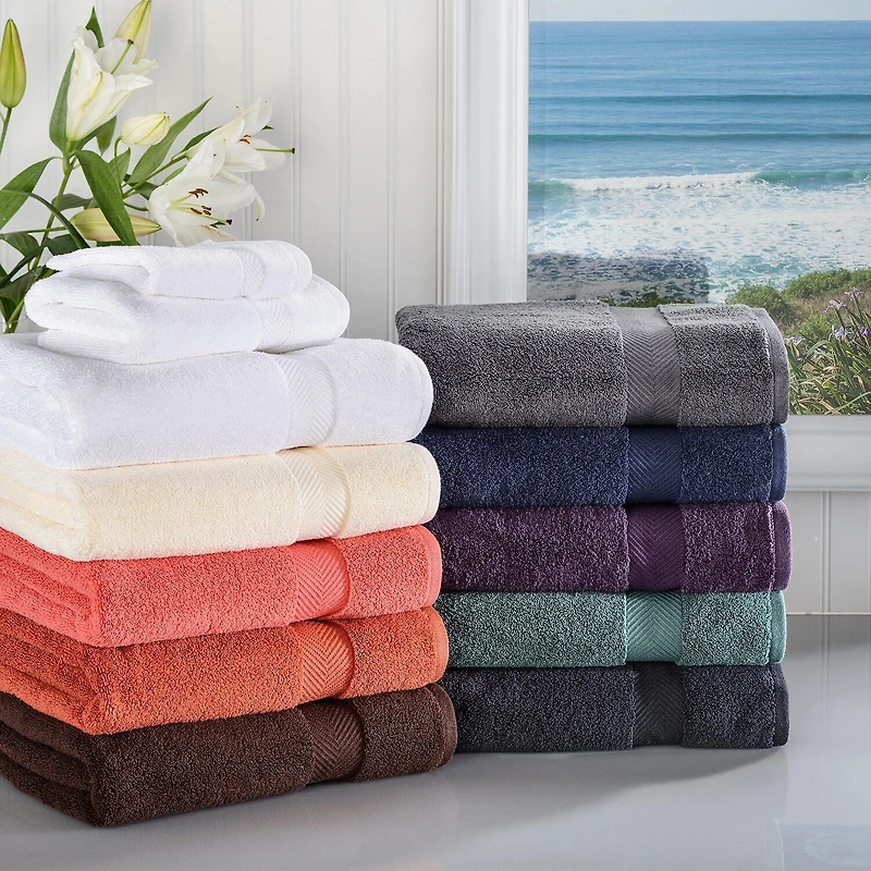 SUPERIOR® Zero Twist Cotton Chevron 2-pc. Quick Dry Bath Towel Set