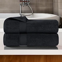 SUPERIOR® Zero Twist Cotton Chevron 2-pc. Quick Dry Bath Towel Set