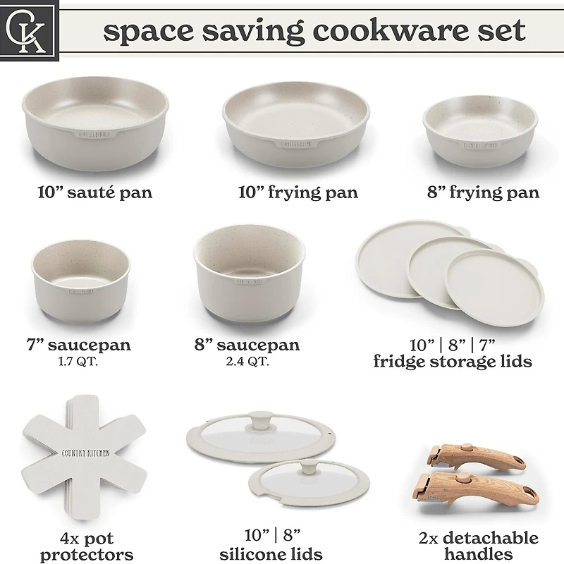 Country Kitchen 16-pc. Non-Stick Cookware Set