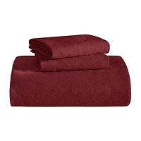 SUPERIOR® Aspen Scalloped Jacquard Floral Botanical Bedspread with Sham