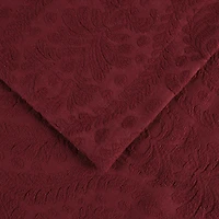 SUPERIOR® Aspen Scalloped Jacquard Floral Botanical Bedspread with Sham