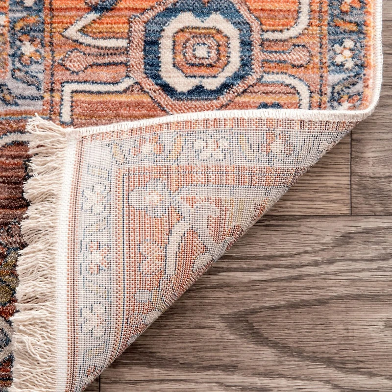 nuLoom Ethel Medallion Fringe Indoor Rectangular Accent Rug