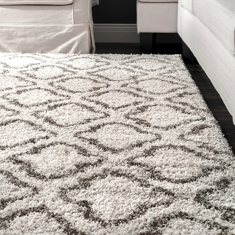 nuLoom Burma Trellis Shaggy Rectangular Rug