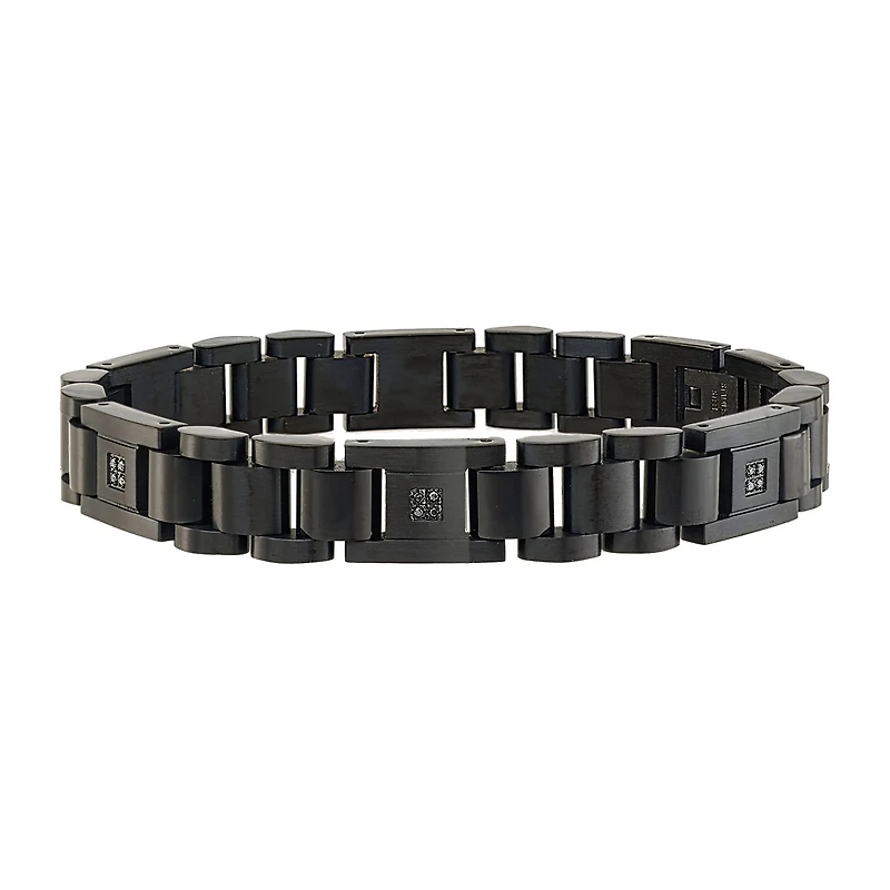 Mens Stainless Steel 8 1/2 Inch Link Bracelet