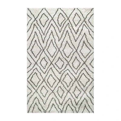 nuLoom Willette Diamond Shaggy Rectangular Rug