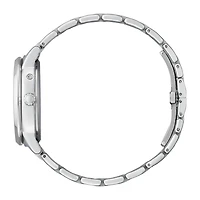 Citizen Calendrier Womens Diamond Accent Silver Tone Stainless Steel Bracelet Watch Fd0000-52n