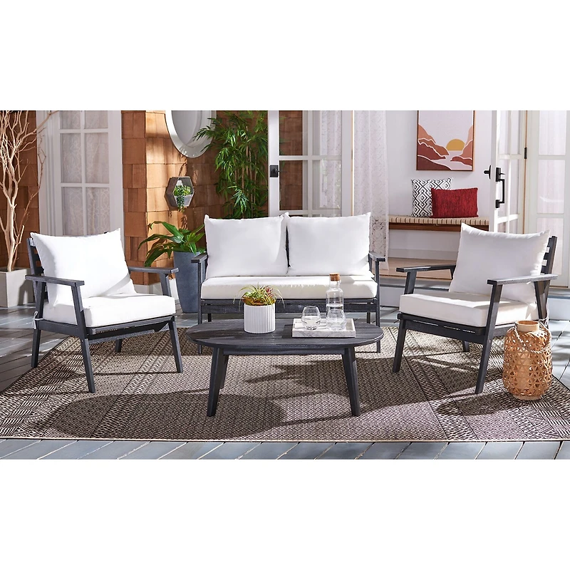 Safavieh Deacon 4-pc. Conversation Set Cushioned