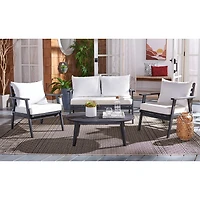Safavieh Deacon 4-pc. Conversation Set Cushioned