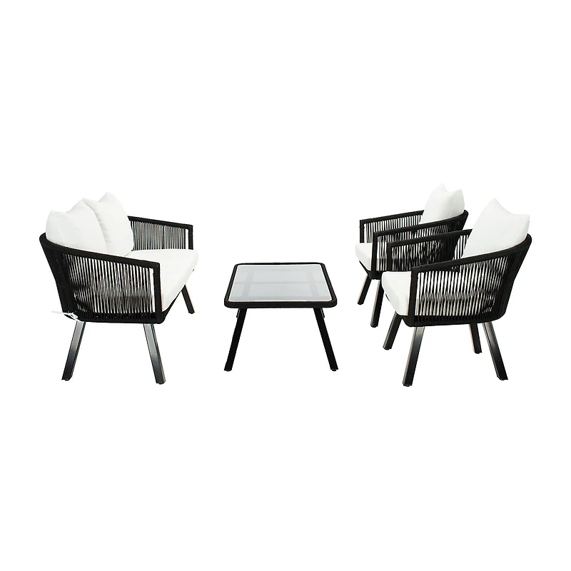 Safavieh Belmi 4-pc. Conversation Set Cushioned