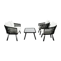 Safavieh Belmi 4-pc. Conversation Set Cushioned