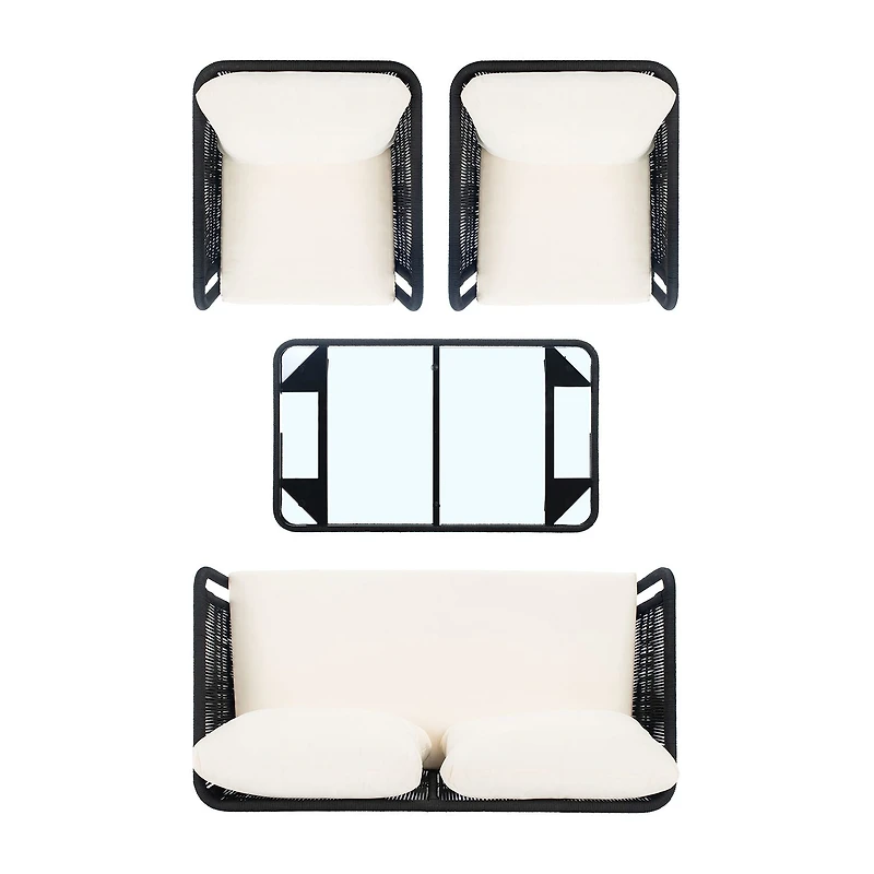 Safavieh Kerson 4-pc. Conversation Set Cushioned