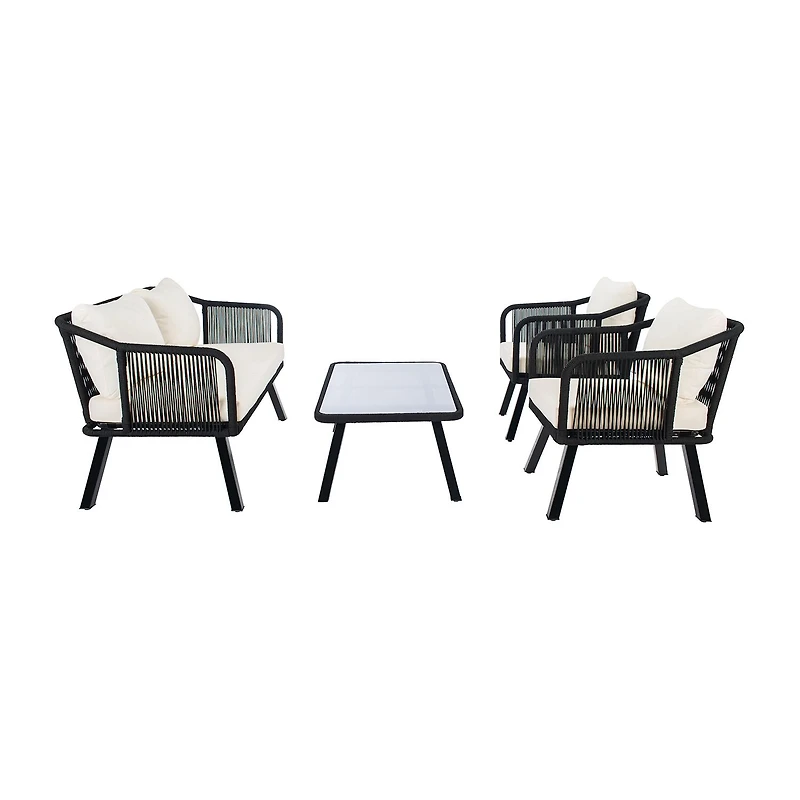 Safavieh Torsla 4-pc. Conversation Set Cushioned