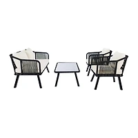 Safavieh Torsla 4-pc. Conversation Set Cushioned